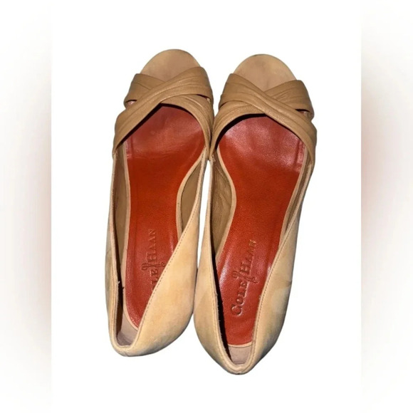 Cole Haan Nike Collaboration Tan Leather Espadrilles Open Toe Shoes Size 6.5B - Picture 6 of 8